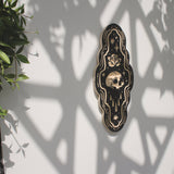 Skull- Carved Wall Hanging: 11"
