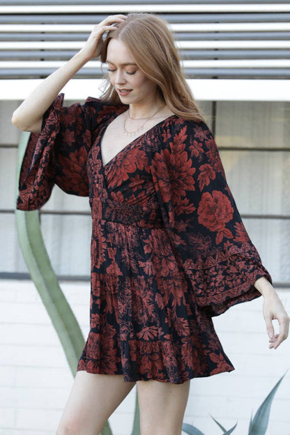 The Crimson Clover Bell Sleeve Tunic