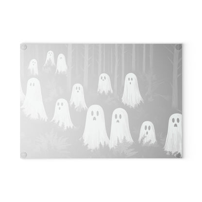 Forest Ghosts Glass Cutting Board