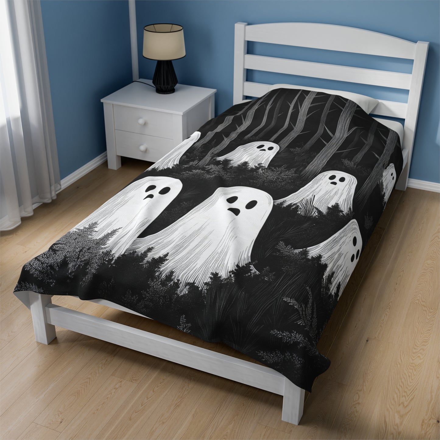 Forest Ghosts Velveteen Plush Blanket