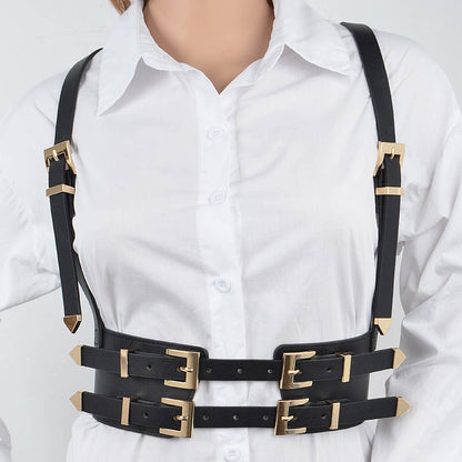 Multi Buckle Plus Size Harness Belt