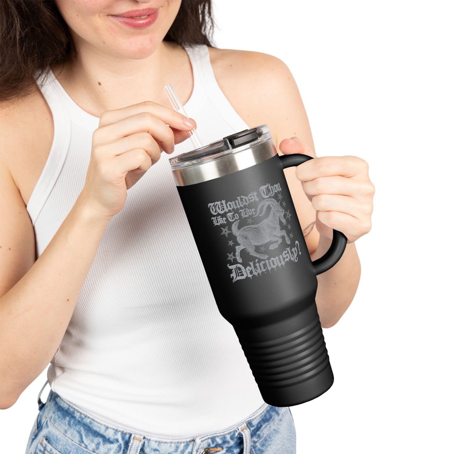 Live Deliciously Insulated Travel Mug, 40oz