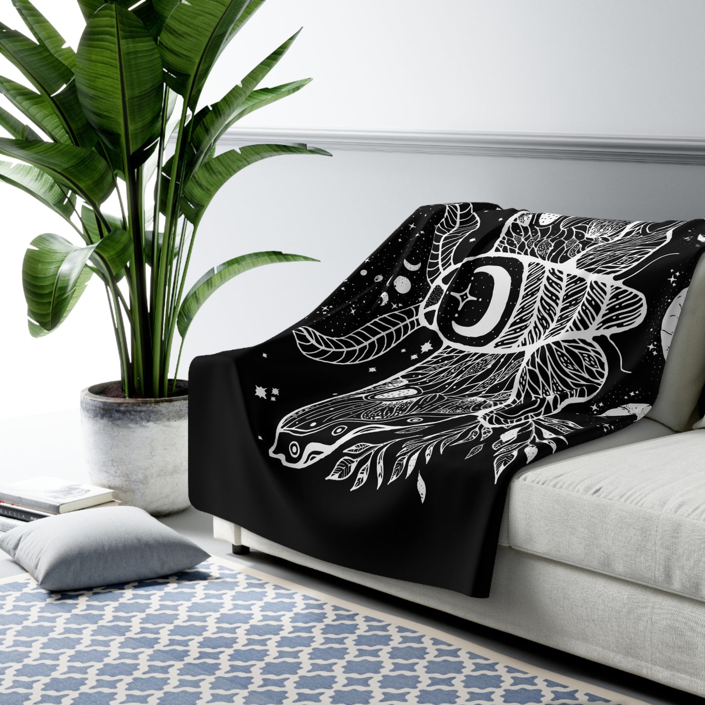 Luna Moth Sherpa Blanket