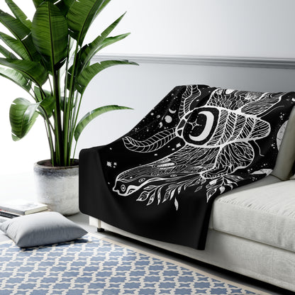 Luna Moth Sherpa Blanket