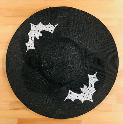 Bats Floppy Sun Hat - XL Brim