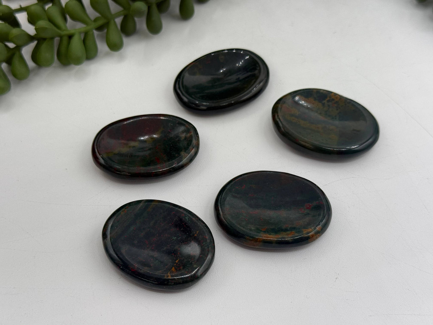 Bloodstone Worry Stones 40x30x8mm