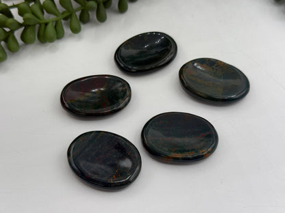 Bloodstone Worry Stones 40x30x8mm