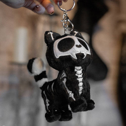 Skelekitty Plush Keychain