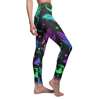 Neon Bats Women's Cut & Sew Casual Leggings