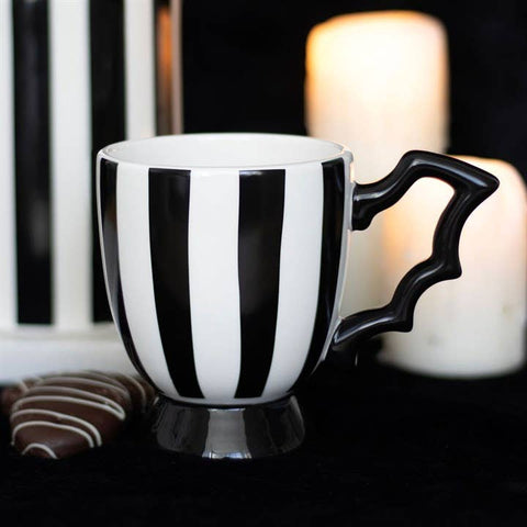 Gothic Striped Bat Wing Teacup