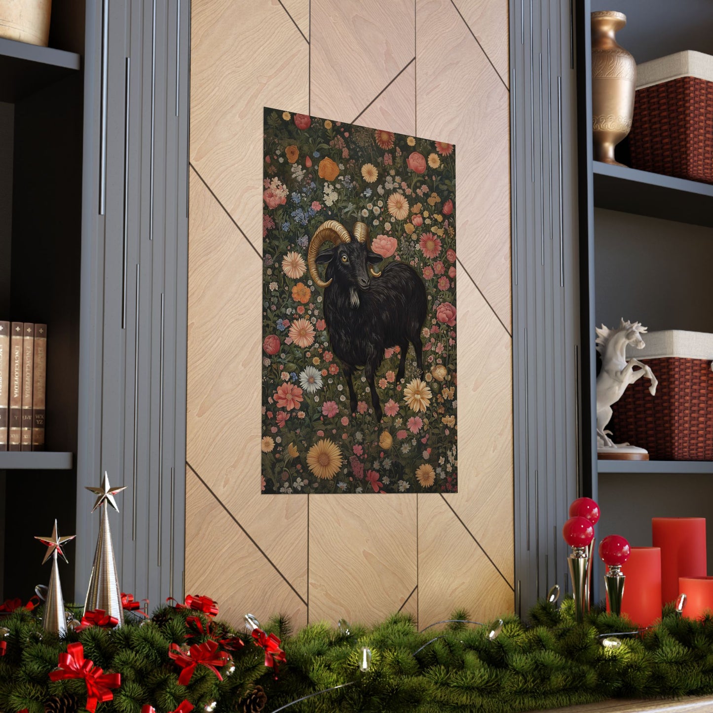 Goat In The Garden Matte Vertical Poster