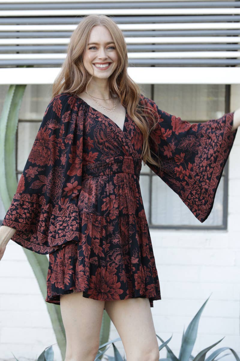 The Crimson Clover Bell Sleeve Tunic