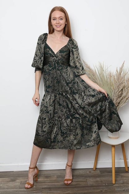 Twist Front Maxi Dress with Slit