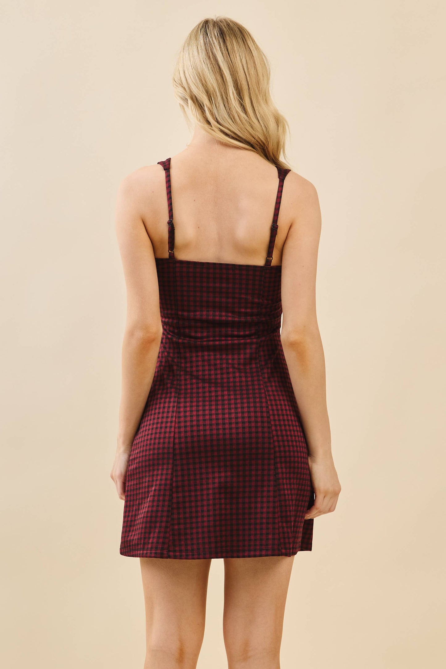 JD55907 - MINI DRESS WITH TIE FRONT BOW