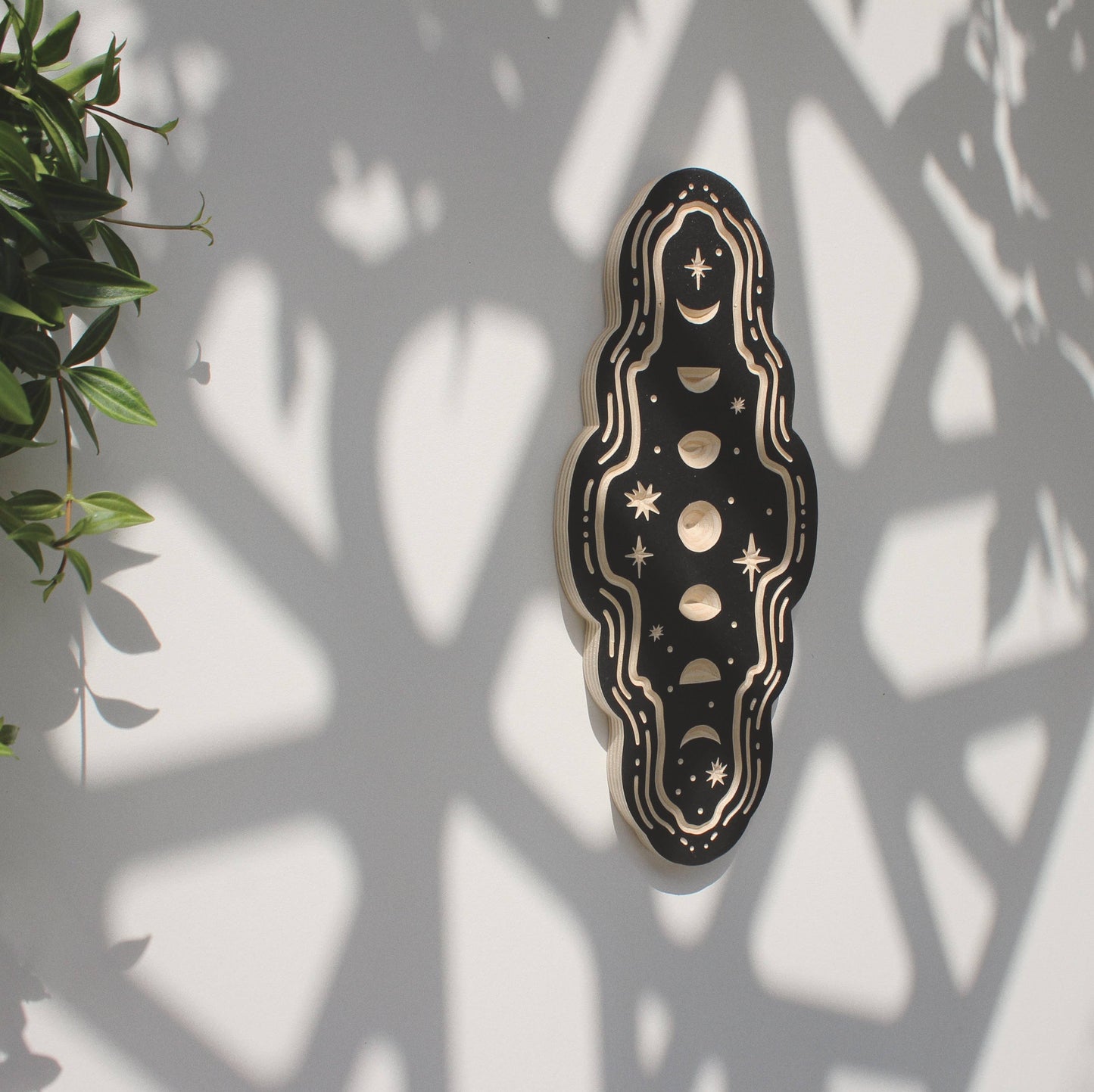 Moon Phases- Carved Wall Hanging