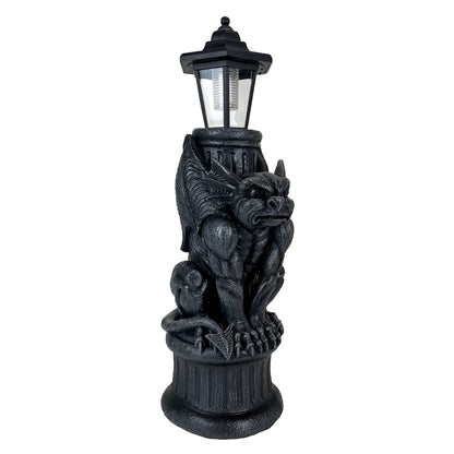 Gothic Guardian Gargoyle LED Solar Light Garden Statue