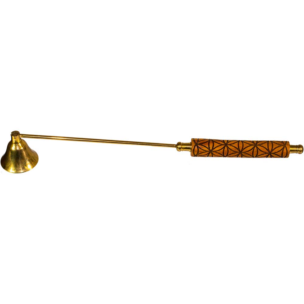 Flower of Life Candle Snuffer w/ Wood Handle