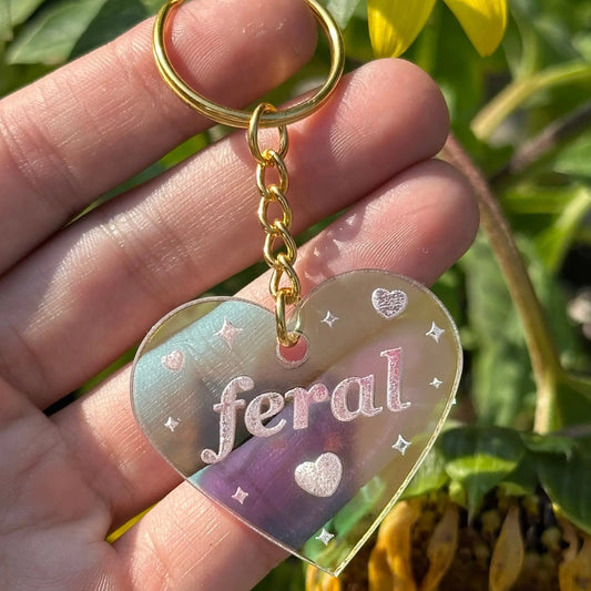 Feral Iridescent Acrylic Keychain