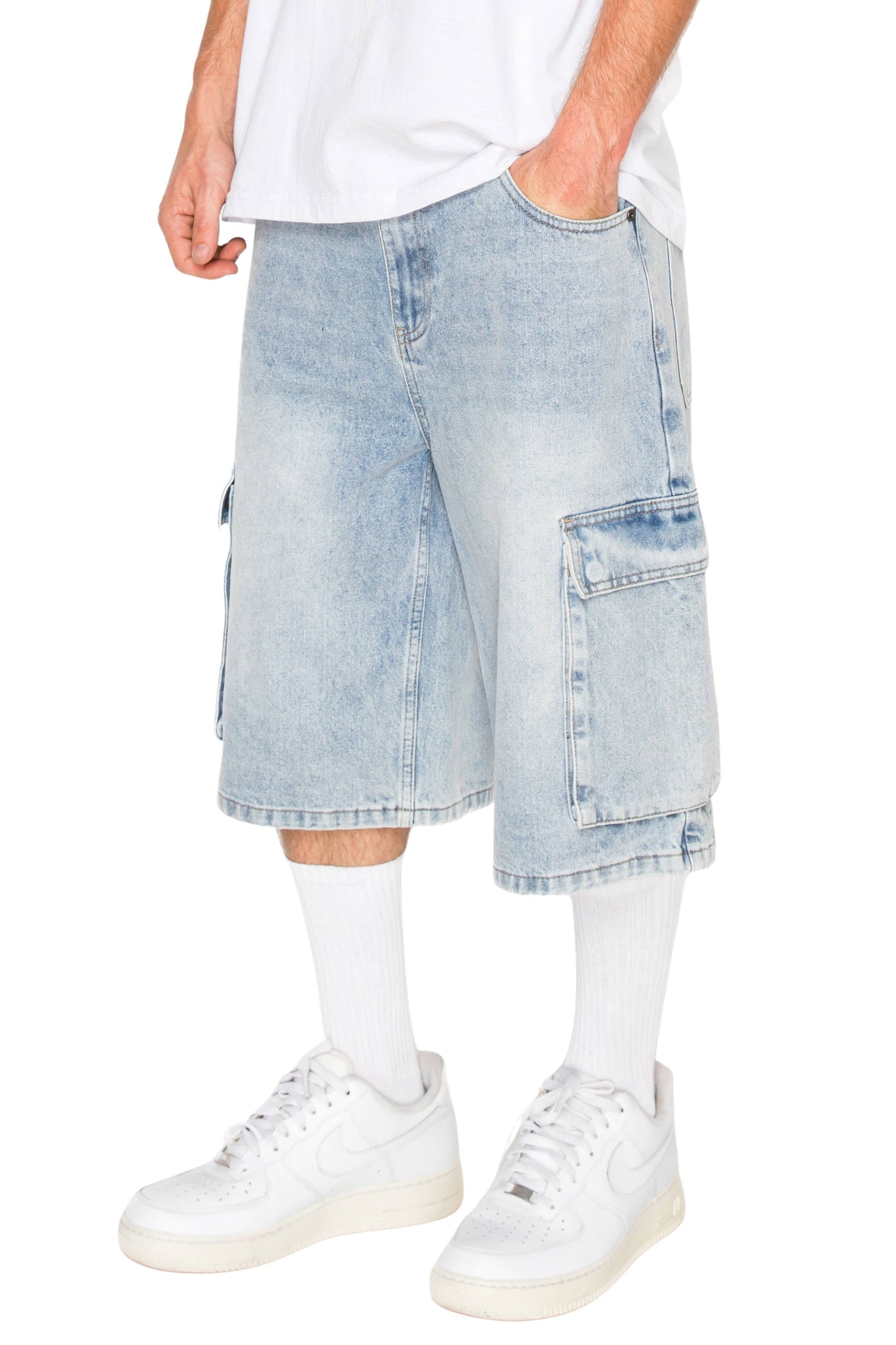 DS2120 VAULT Baggy Fit Cargo Denim Shorts (Open Pack)