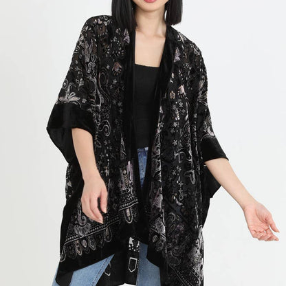 Witching Hour Wrap Velvet Kimono