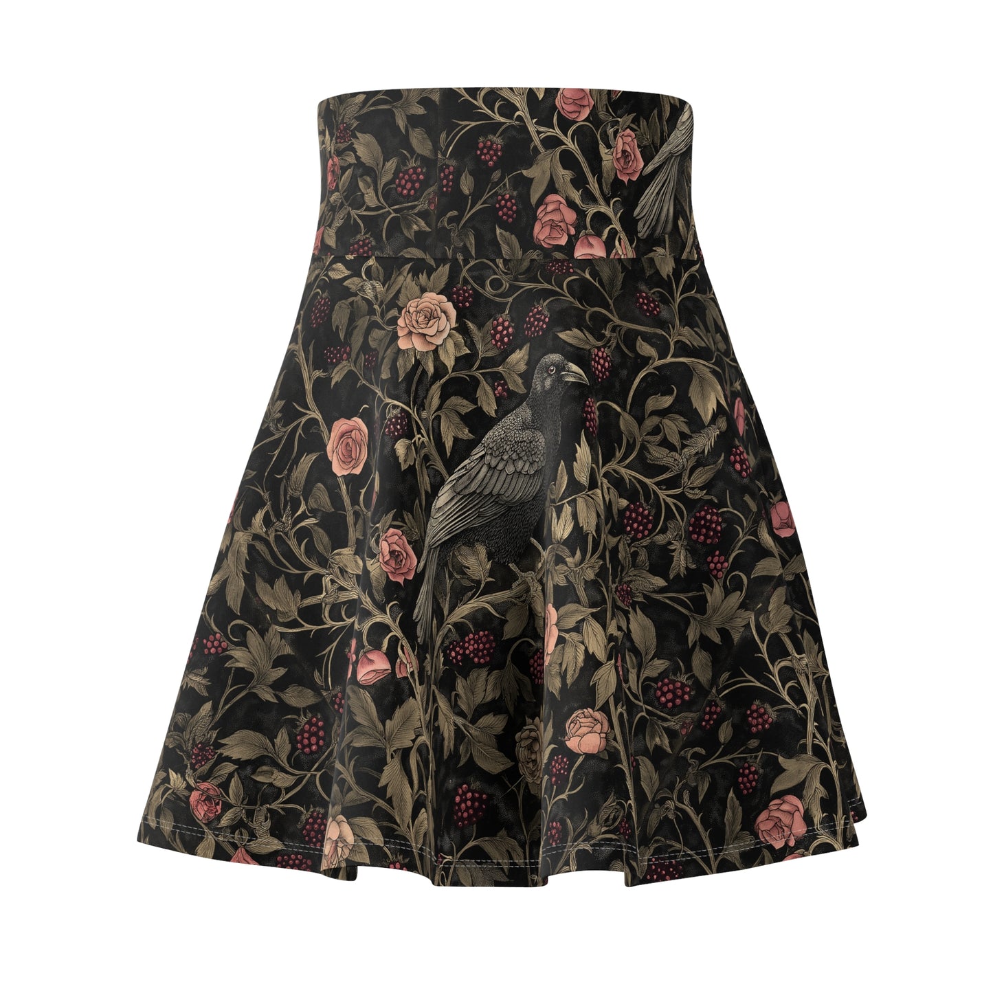 Floral Raven Women's Skater Skirt