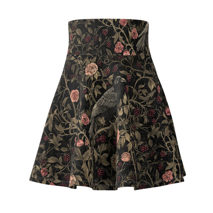 Floral Raven Women's Skater Skirt