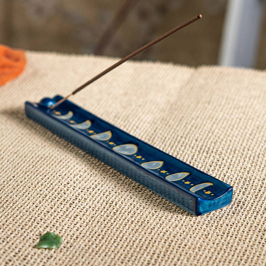 Moon Phases Ceramic Incense Burner