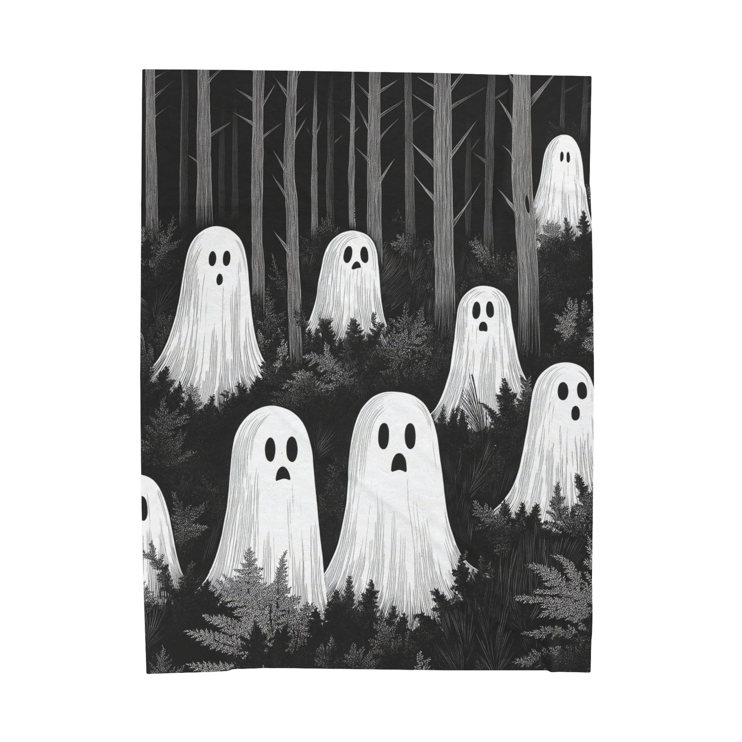 Forest Ghosts Velveteen Plush Blanket