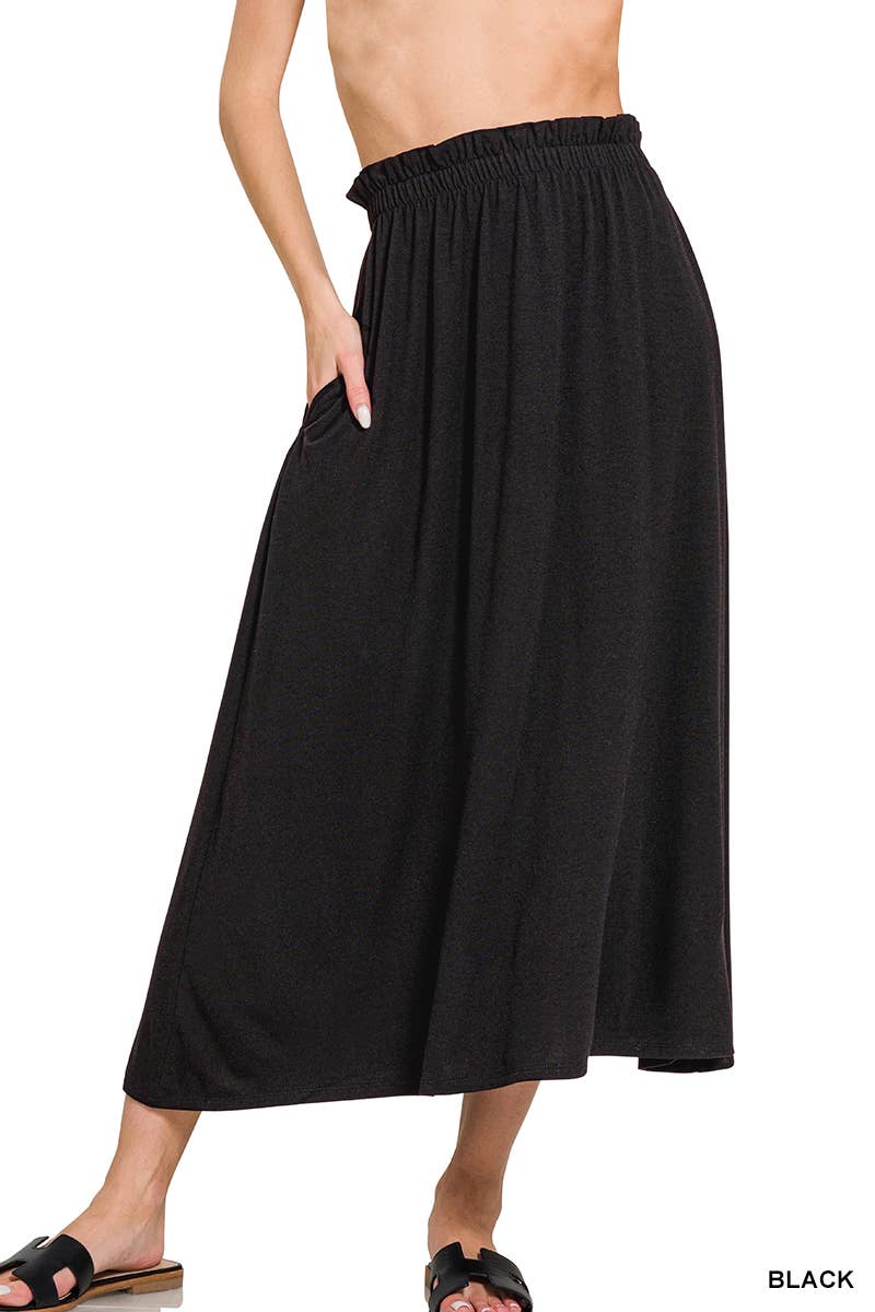 Star Weaver Midi Skirt With Pockets