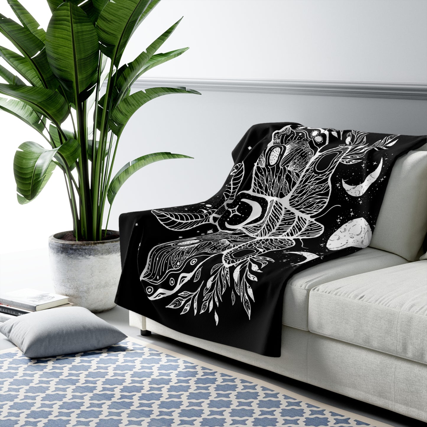 Luna Moth Sherpa Blanket