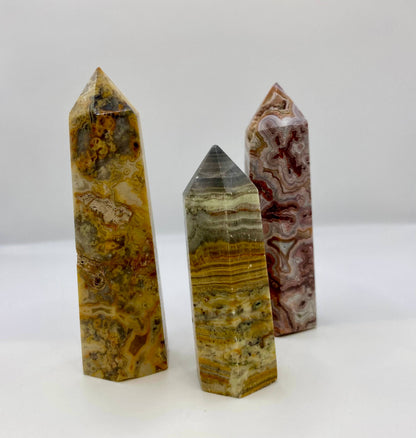 Crazy Lace Agate Obelisk