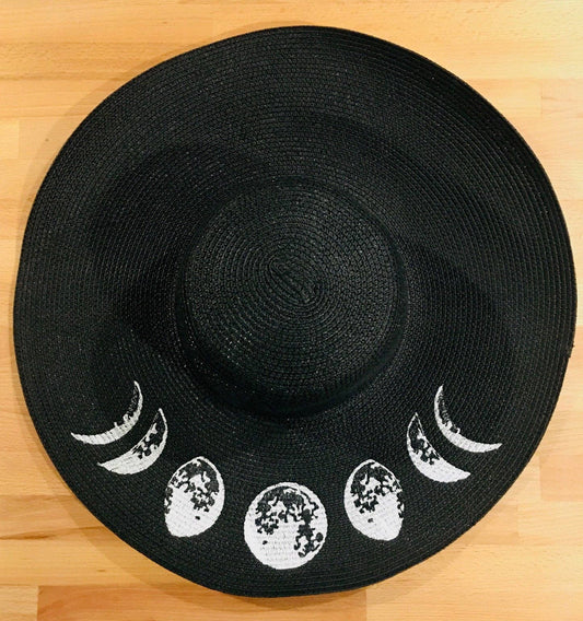 Moon Phase Floppy Sun Hat XL Brim