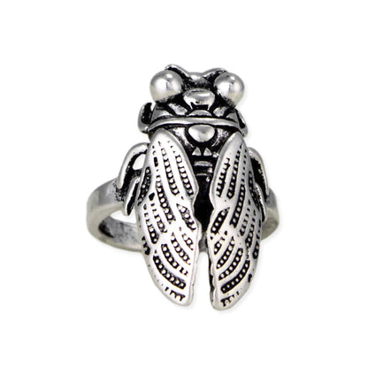 Sound of Summer Silver Cicada Ring