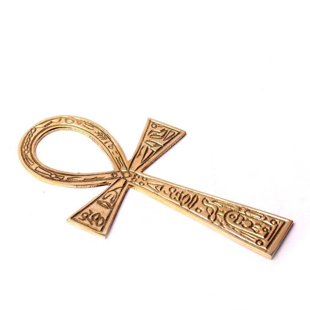Brass Ankh Hanging 6.5"