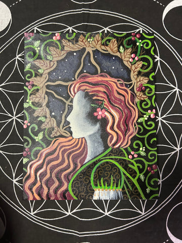 Garden Witch Canvas Painting