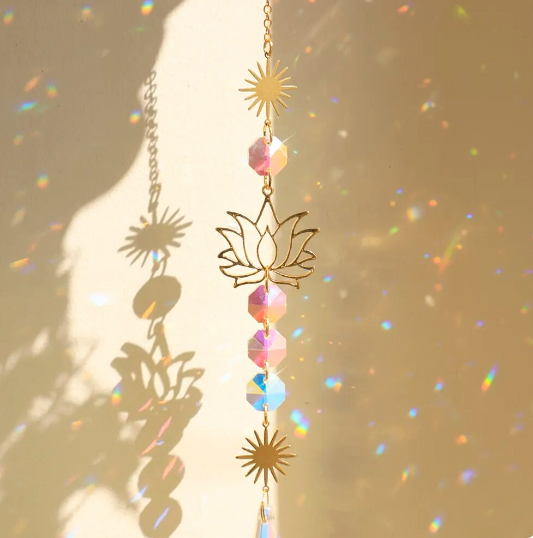 Lotus & Sun Sun Catcher