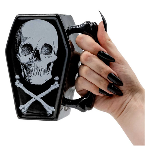 Skull and Crossbones Coffin Mug