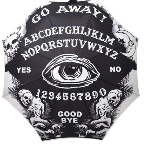 Skull Handle Go Away Ouija Umbrella