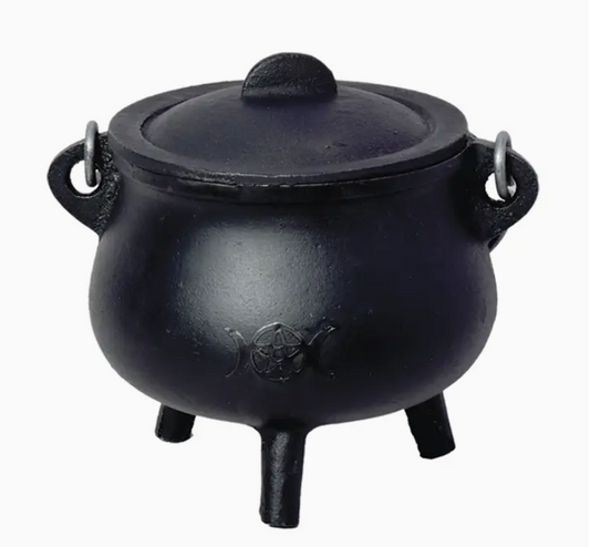 Triple Moon Cast Iron Cauldron (6 in.)