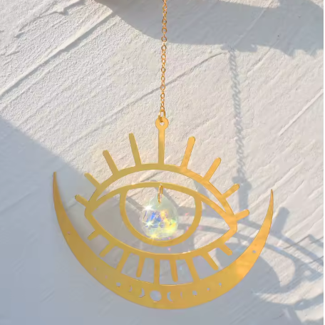 Mystic Evil Eye Crystal Suncatcher