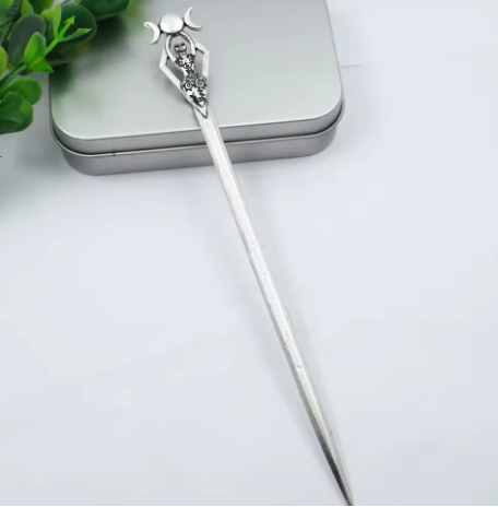 Triple Moon Goddess Hair Stick