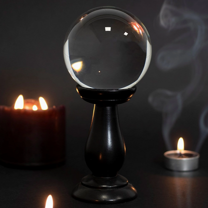 Small Clear Crystal Ball On Stand