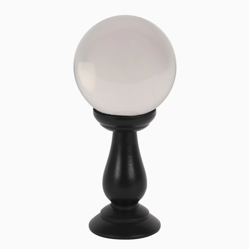 Small Clear Crystal Ball On Stand