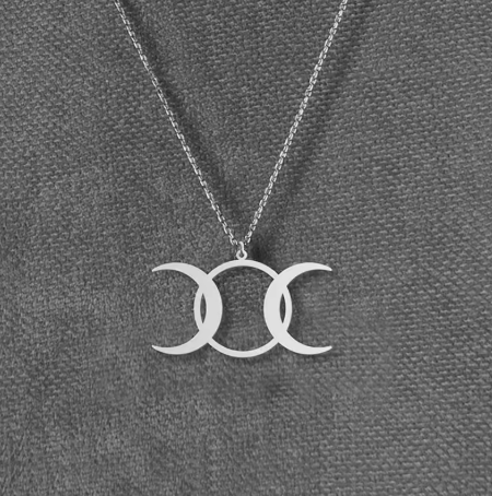 Triple Moon Necklace Stainless Steel