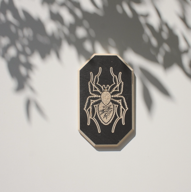 Spider Carved Wall Hanging