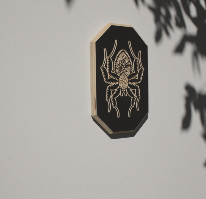 Spider Carved Wall Hanging