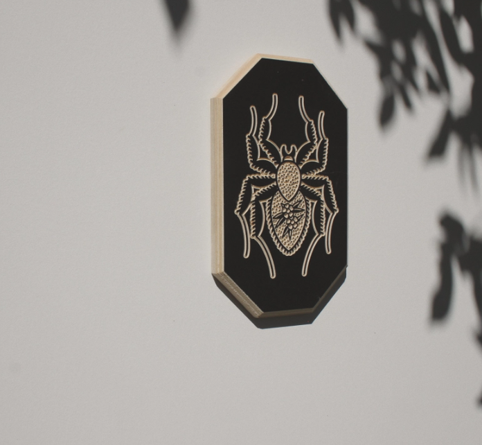 Spider Carved Wall Hanging