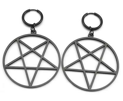 Pentagram Drop Earrings