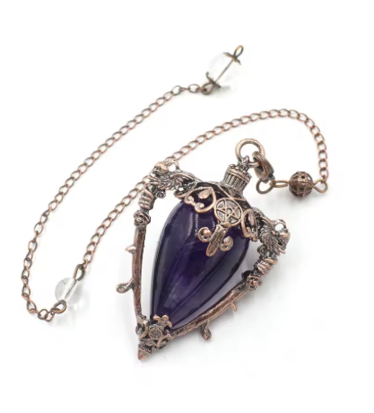 Vintage Brass & Stone Pendulum