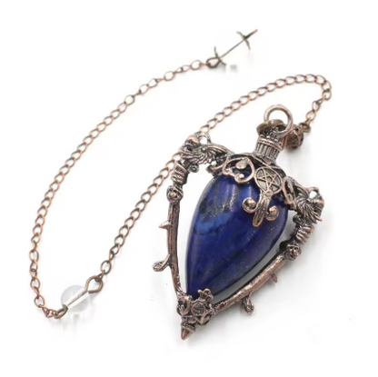 Vintage Brass & Stone Pendulum